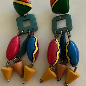 Colorful Geometric Dangle Earrings